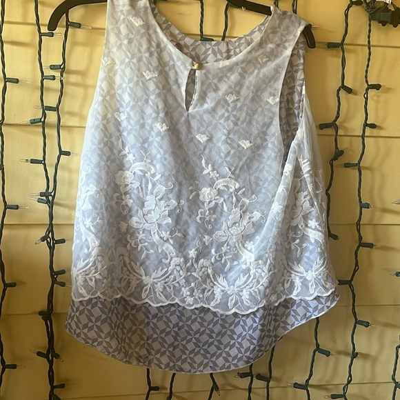 Mauve lace top - Picture 3 of 4